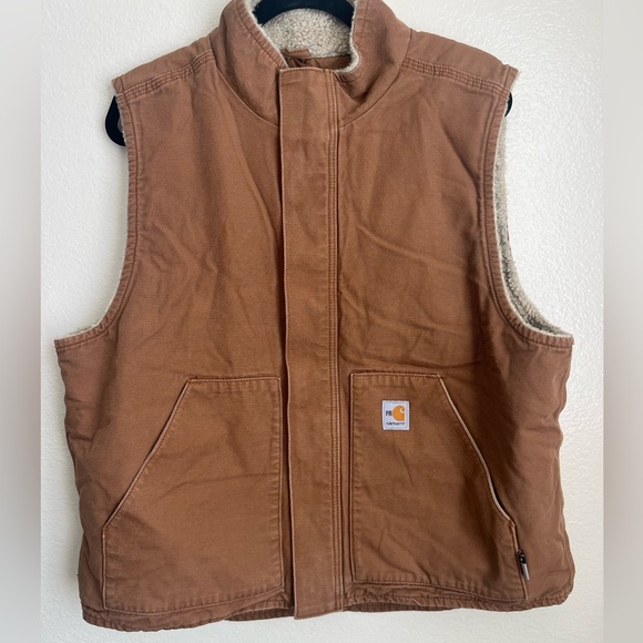 Carhartt flame-resistant sherpa lined vest - men’s xl - Picture 3 of 6